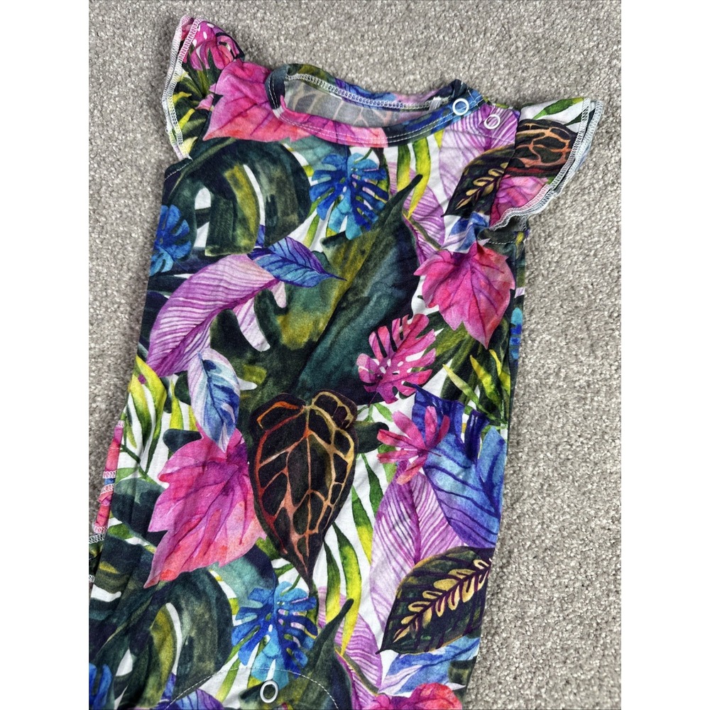 Little Bum‎ Bum Jungle Tropical Romper O-3 Months Multi Colored Bamboo Viscose